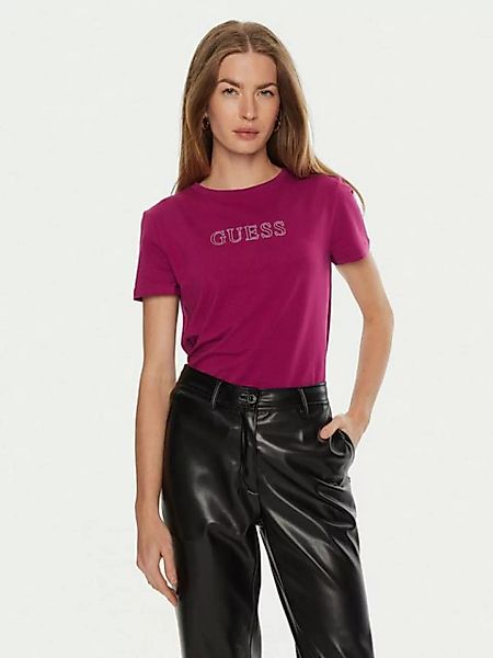 Guess T-Shirt - basic T-Shirt - Shirt kurzarm Damen - T-Shirt mit Strass Lo günstig online kaufen