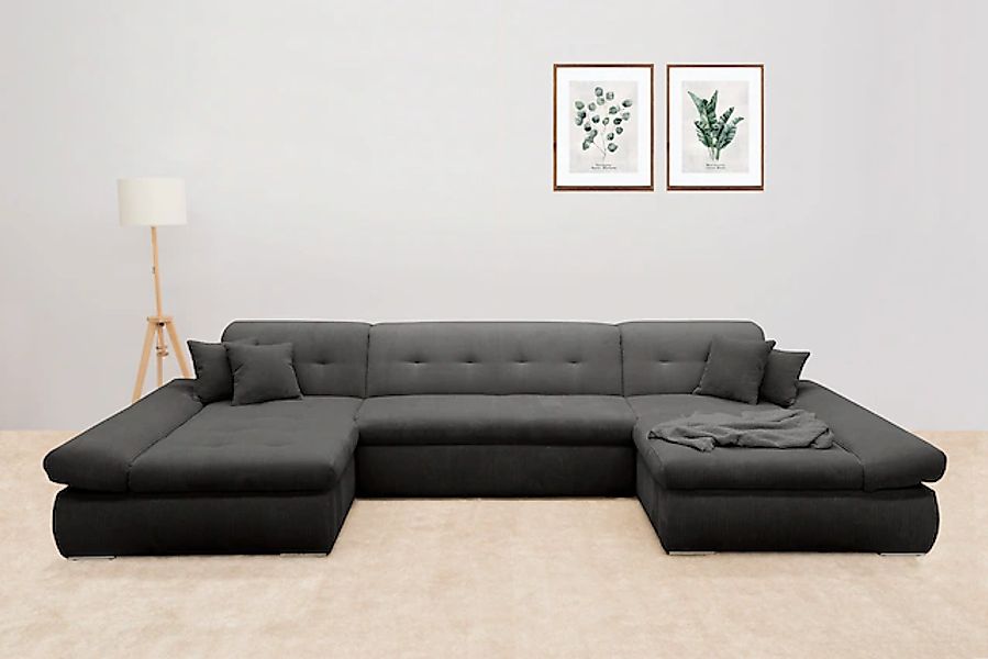 DOMO collection Wohnlandschaft »Moric wahlweise mit Bettfunktion und Armtei günstig online kaufen
