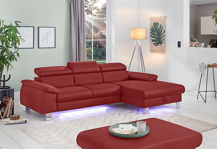 COTTA Ecksofa Komaris L-Form mit Kopfteilverstellung, günstig online kaufen