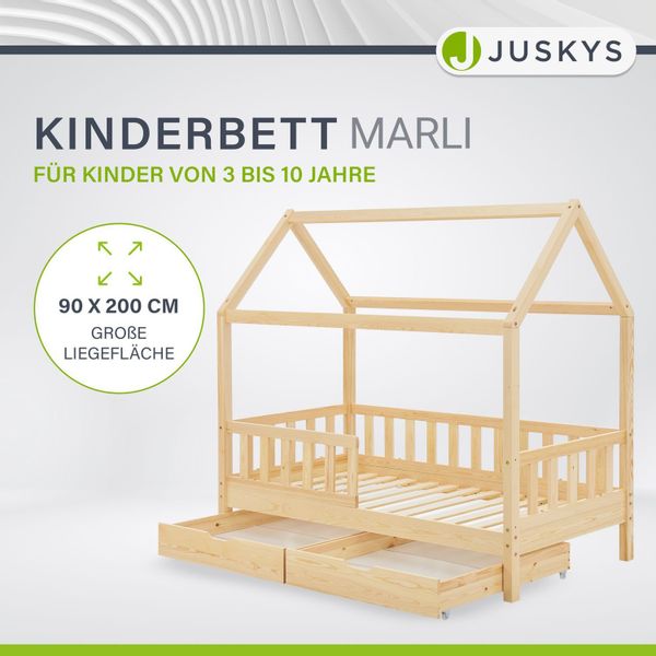 Juskys Kinderbett Marli, 90x200 cm, mit günstig online kaufen