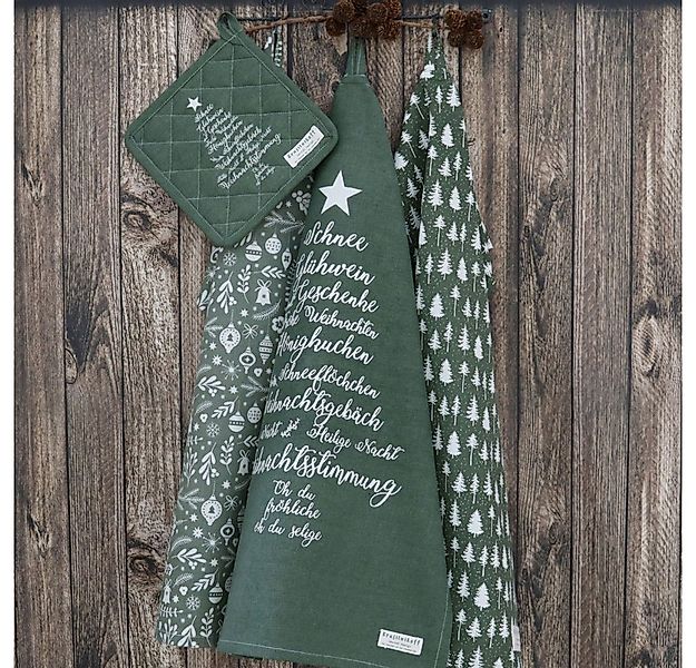 Krasilnikoff Geschirrtuch Geschirrtuch Christmas Forest Baumwolle 50x70cm L günstig online kaufen