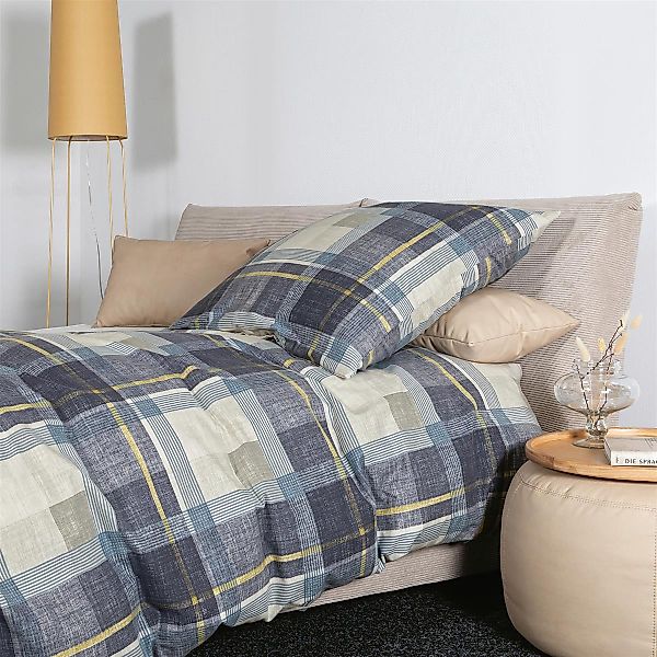 Janine Janine Feinbiber Bettwäsche DAVOS 65159 naturell mauve Größe:  240x2 günstig online kaufen