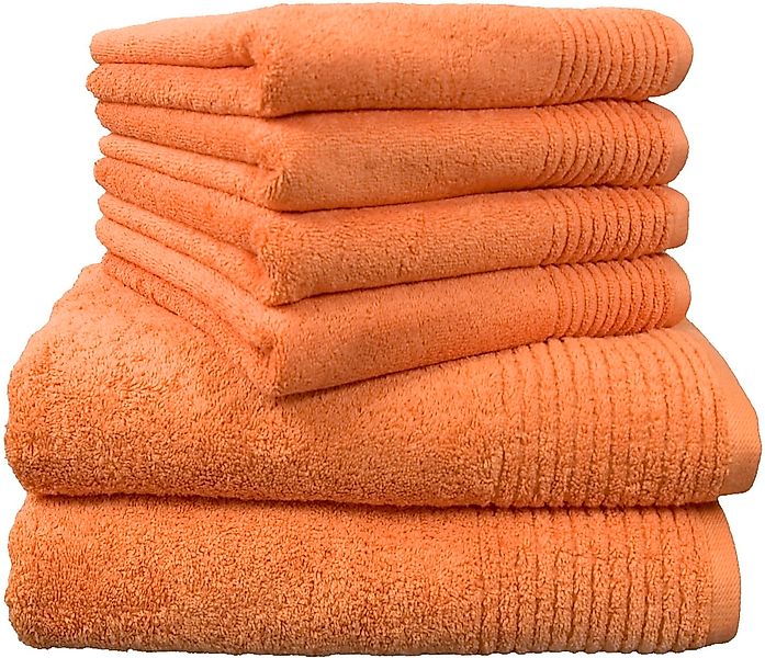 Dyckhoff Handtuch Set "Brillant" Set 6 Stk. Walkfrottee mit Streifenbordüre günstig online kaufen