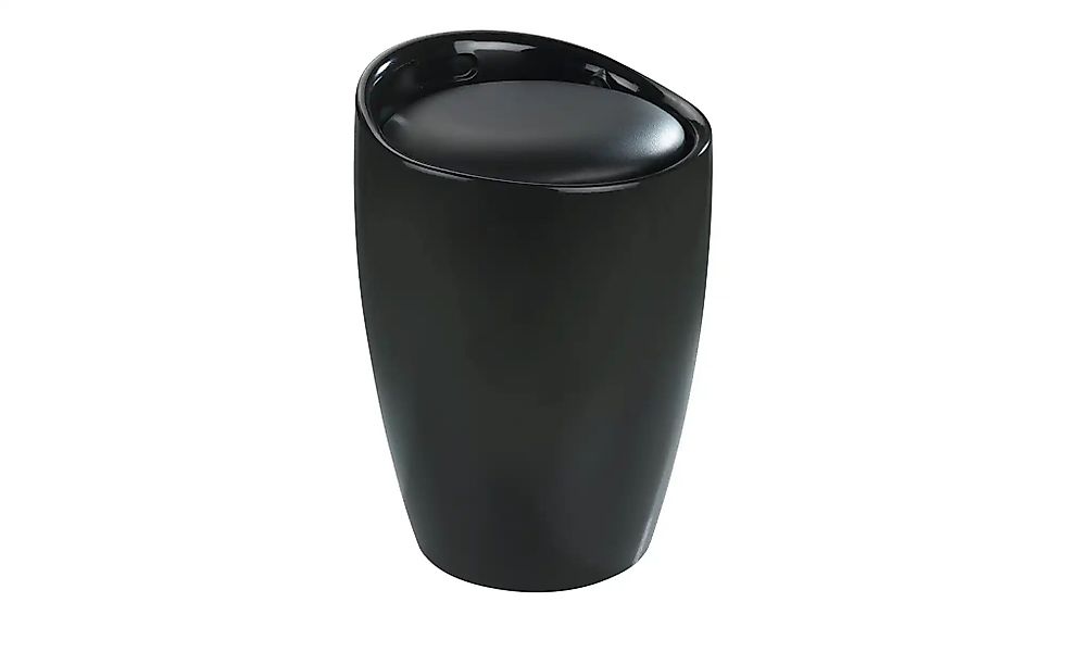 Badhocker - Wäschesammler  "Candy" ¦ schwarz ¦ Maße (cm): H: 50,5  Ø: 36 Po günstig online kaufen