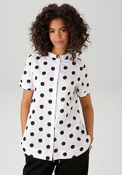 Aniston CASUAL Longbluse mit coolen Punkten günstig online kaufen