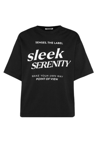 SENSES.THE LABEL Rundhalsshirt aus Baumwolle günstig online kaufen