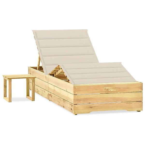 vidaXL Gartenliege Garten-Sonnenliege mit Tisch und günstig online kaufen
