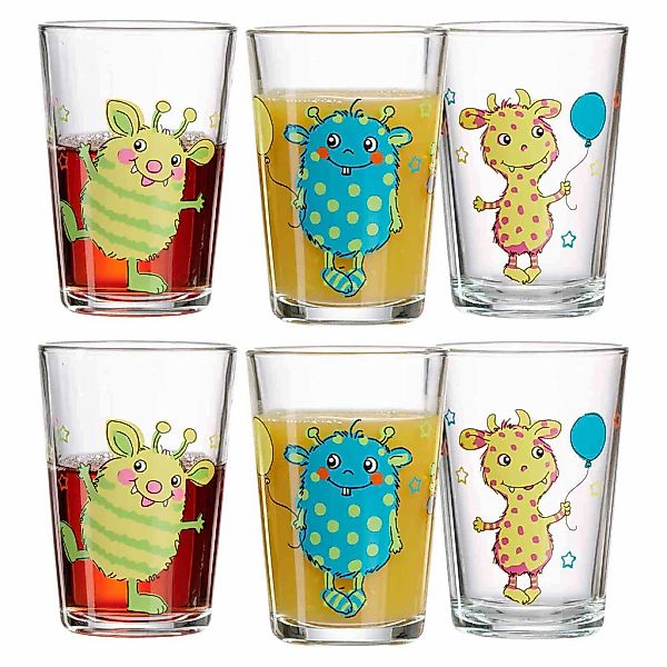 Ritzenhoff & Breker Kinderbecher "Kindergläser Monsterchen 205 ml 6er Set b günstig online kaufen