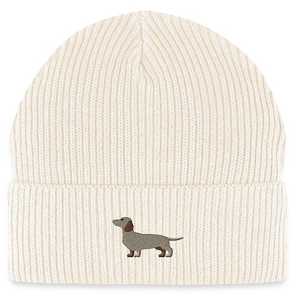 Spreadshirt Beanie Dackel Stickerei Fisherman Beanie günstig online kaufen