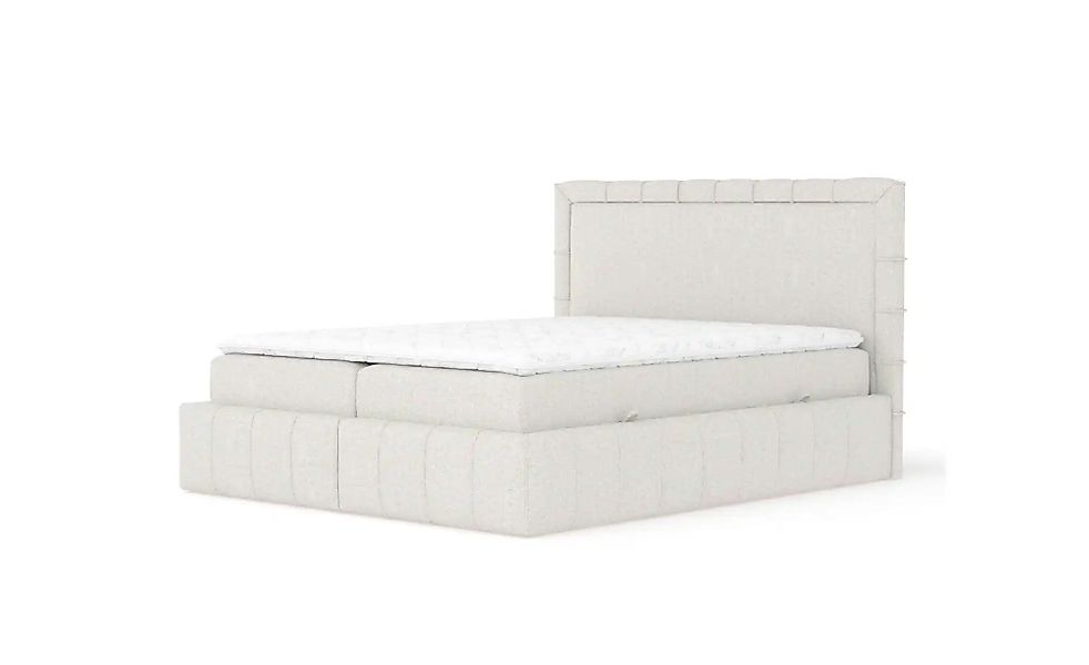 Boxspringbett mit Stauraum   ¦ beige ¦ Maße (cm): B: 207 H: 123 Betten > Ko günstig online kaufen