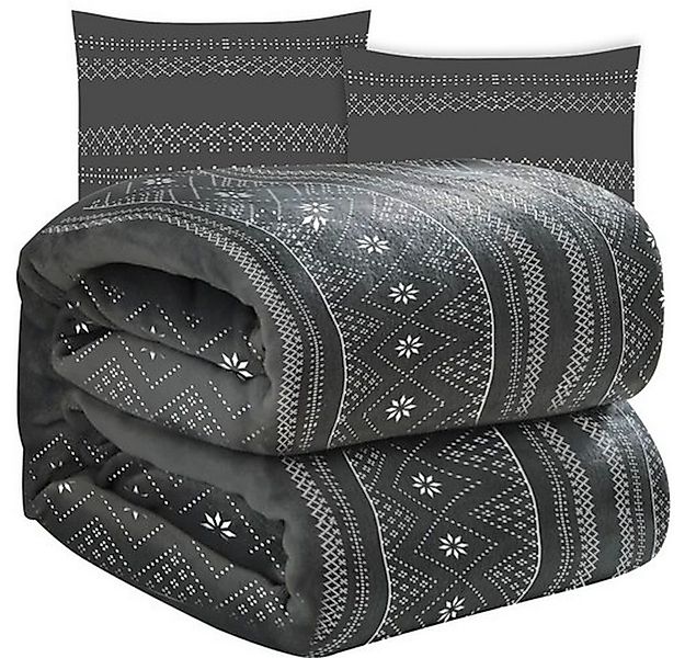Ruhhy Bettdecke + Kopfkissen Kuscheldecke Kissenbezug Set, Füllung: Polyest günstig online kaufen
