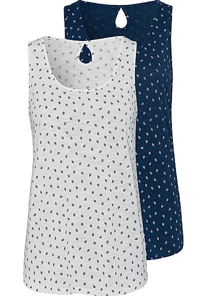 LASCANA Shirttop (2er-Pack) mit süßem Blätter-Druck günstig online kaufen