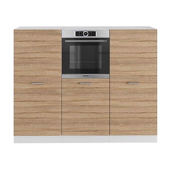 Vicco R-Line Küchenblock Sonoma/Weiß 180 cm ohne Arbeitsplatte günstig online kaufen