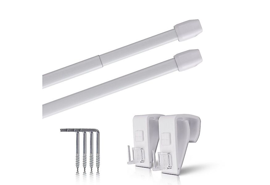 Bestlivings Vitragestange 2er-Pack, Ø 10 mm, 1-läufig, ausziehbar, mit Klem günstig online kaufen