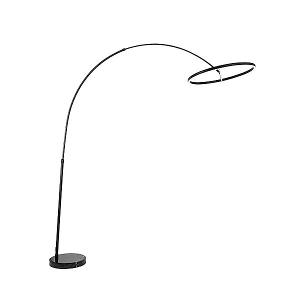 Lucande LED Stehlampe Bogenleuchte Virvera 5257021 Modern in Schwarz aus Al günstig online kaufen