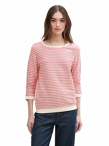 TOM TAILOR Denim Sweatshirt mit gestreifter günstig online kaufen