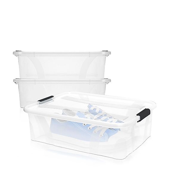 BigDean Aufbewahrungsbox 2x Stapelbox mit Deckel günstig online kaufen
