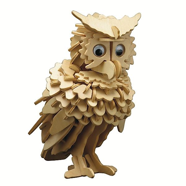 Pebaro 3D-Puzzle Holzbausatz Eule, 858/1, 147 günstig online kaufen
