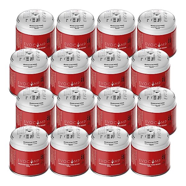 Evocamp Gaskartusche 16 Stück Butan Propan 190g Stechkartusche Typ 200 EN41 günstig online kaufen
