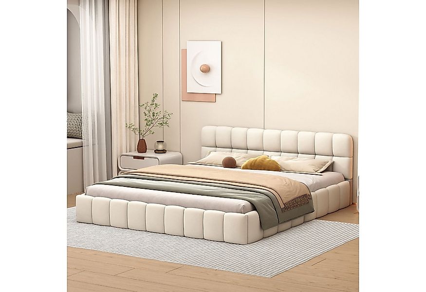 PXloue Polsterbett Doppelbett Jugendbett (ohne Matratze), (Futonbett), Mit günstig online kaufen