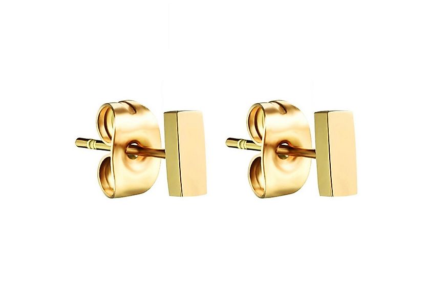 LÖB Paar Ohrstecker 18K Gold vergoldet Edelstahl Ohrringe 5mm Ohrstecker St günstig online kaufen