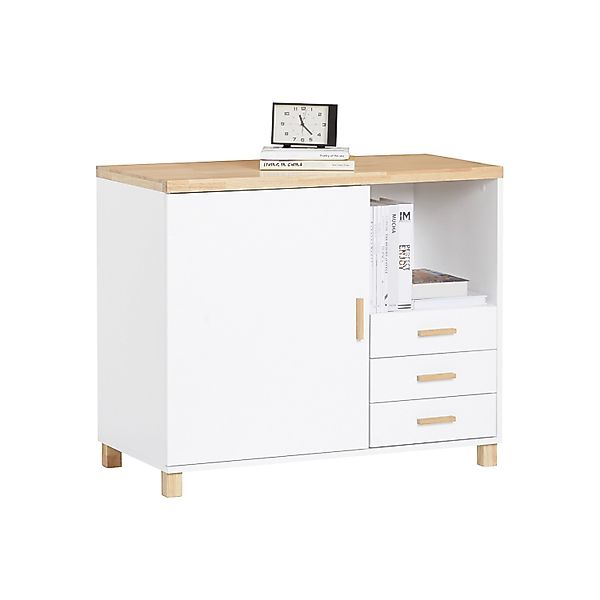 SoBuy Aktenschrank Druckertisch mit 3 Schubladen und 1 Tür Sideboard für Bü günstig online kaufen