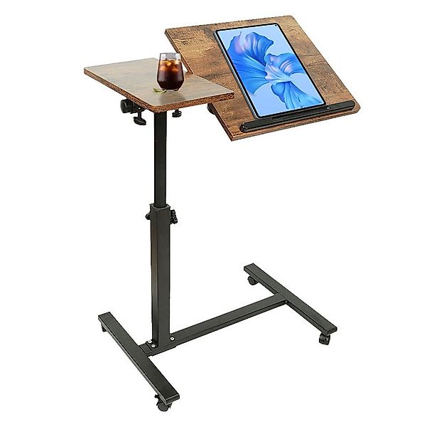 JEOBEST Laptoptisch Beistelltisch Mit Rollen, C-förmiger Couchtisch mit Hol günstig online kaufen