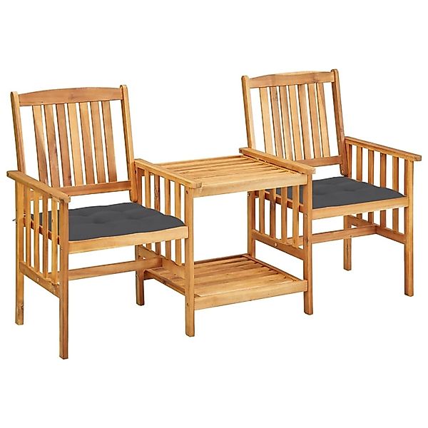 vidaXL Gartenstühle mit Teetisch und Kissen Akazie Massivholz 3061290 günstig online kaufen