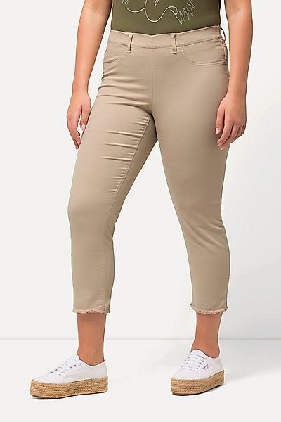 Ulla Popken 7/8-Hose 7/8-Hose Sienna Fransensaum schmales Bein günstig online kaufen