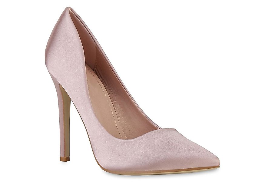 VAN HILL 840035 High-Heel-Pumps Damen High Heels Pumps Stiletto Party Satin günstig online kaufen