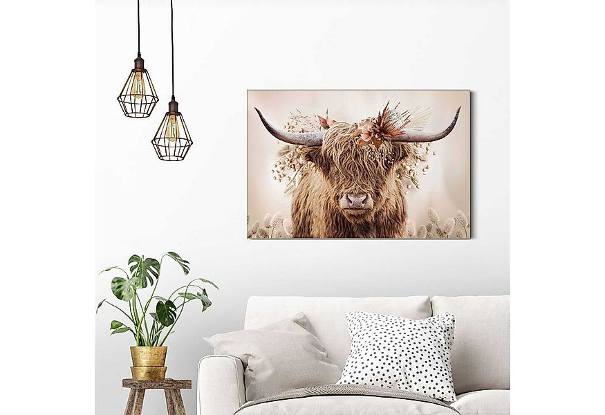 Reinders! Wandbild Highlander in Blumen günstig online kaufen