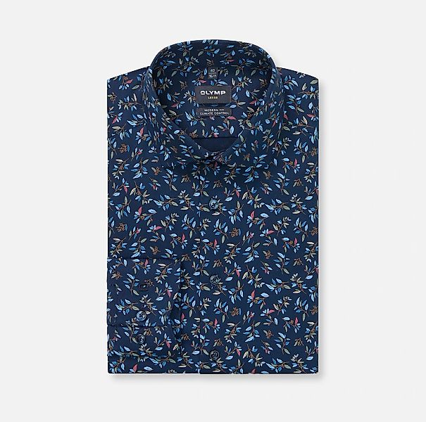 OLYMP Langarmhemd 24/7 - Luxor modern fit Climate Control, Global-Kentkrage günstig online kaufen