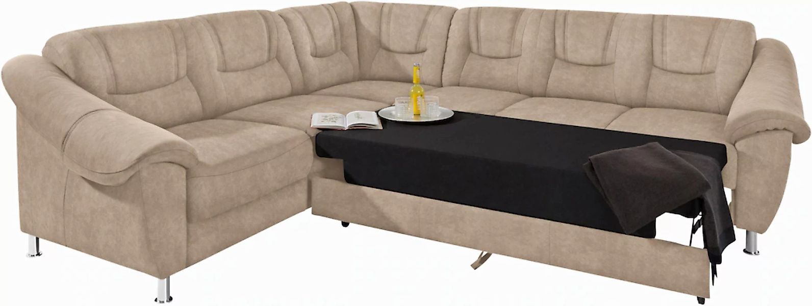 sit&more Ecksofa »Salsa L-Form«, mit Federkern, wahlweise mit Bettfunktion günstig online kaufen