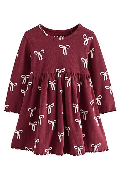 Next Blusenkleid Geripptes Langarmkleid (1-tlg) günstig online kaufen