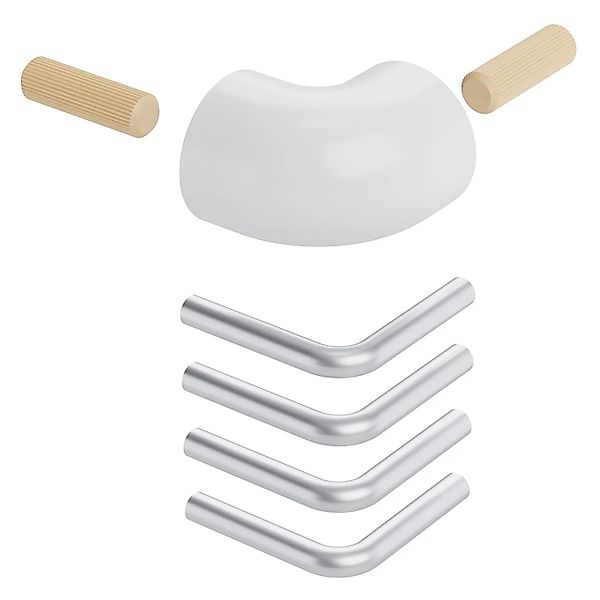 Dolle Mittelholmtreppe Boston Eckverbindungsset für Brüstungsgeländer Weiß günstig online kaufen