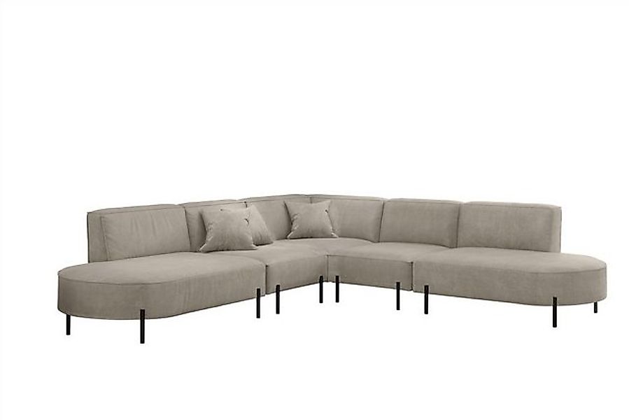 Fun Möbel Ecksofa Sofa VALENCIA Seite universal in Stoff, Rundumbezug günstig online kaufen