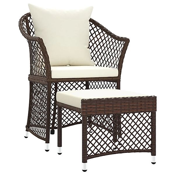 vidaXL Gartenlounge-Set 2-tlg. Garten-Lounge-Set mit Kissen günstig online kaufen