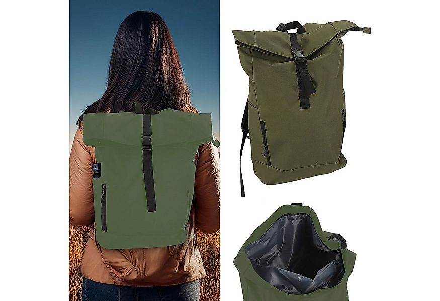 CEPEWA Rucksack Falt Rucksack Urban 30l oliv 40x57x15cm 600D Polyester Roll günstig online kaufen