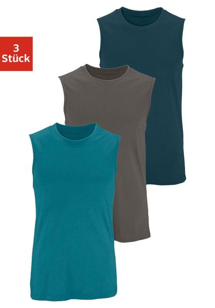 H.I.S Muscleshirt Packung, 3 Stk. tlg. mit Rundhalsausschnitt günstig online kaufen