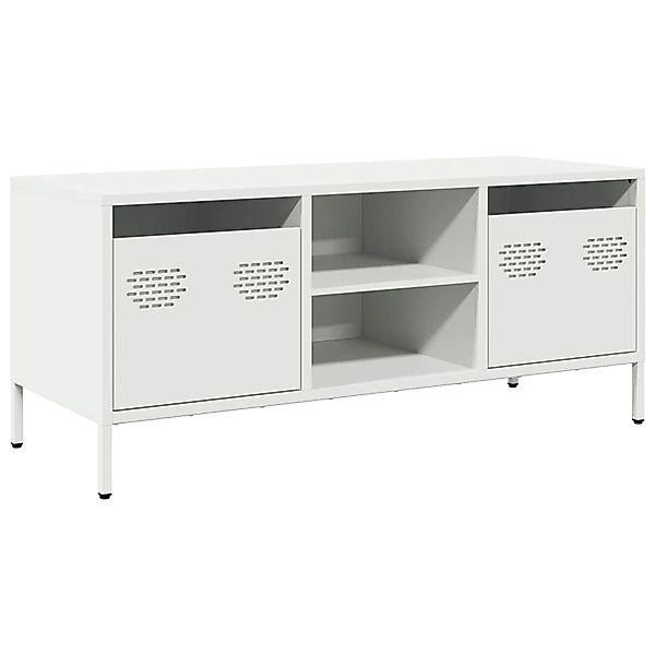 vidaXL TV-Schrank Weiß 101,5x39x43,5 cm Kaltgewalzter Stahl 851303 günstig online kaufen