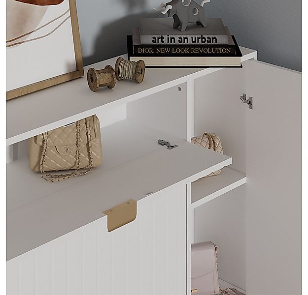 Vicco Schuhschrank Helge, Weiß, 108 x 107.5 cm (1-St) günstig online kaufen