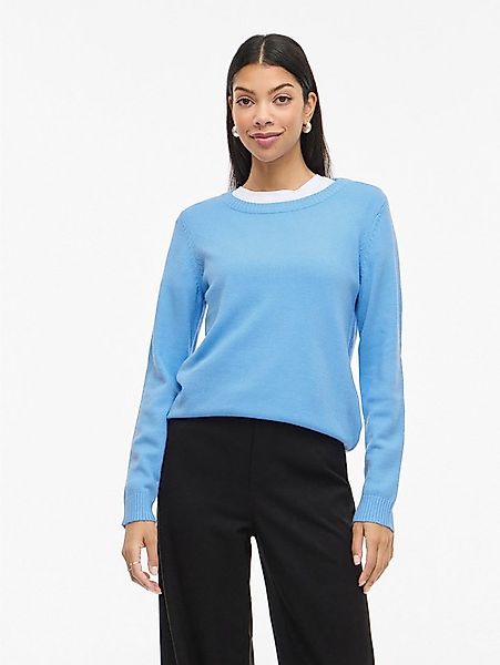 Vila Rundhalspullover VIRIL O-NECK L/S KNIT TOP - NOOS Viskosemischung, reg günstig online kaufen
