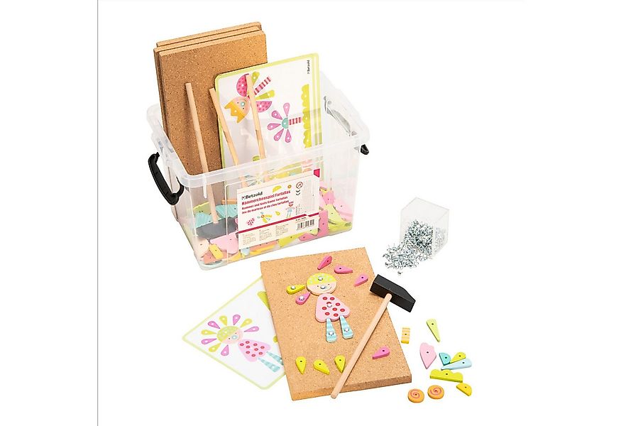 Betzold Lernspielzeug Hämmerchenspiel-Set – Kreatives Nagelspiel Kinder Bas günstig online kaufen