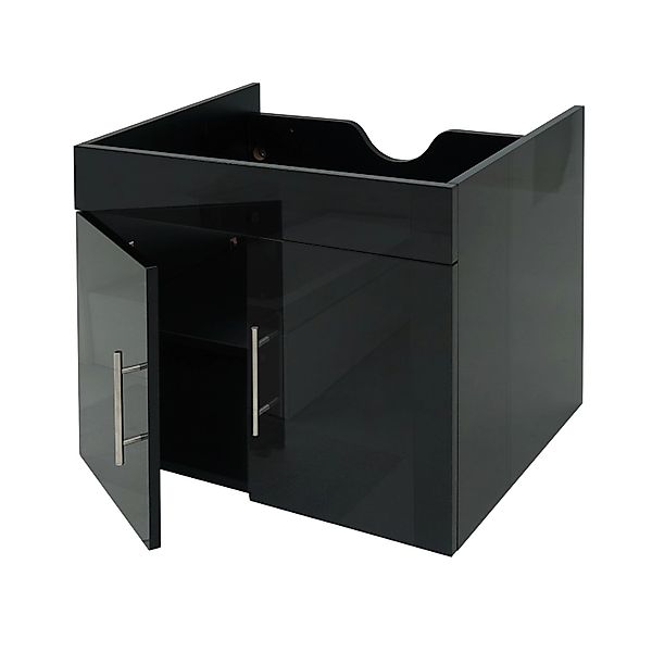 MCW Waschbeckenunterschrank D16 60cm Schwarz günstig online kaufen