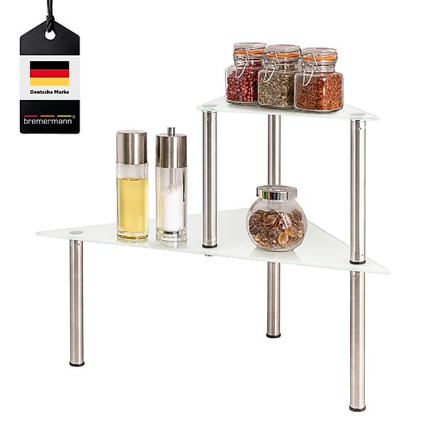bremermann Küchenregal Glas-Eckregal, Küchenregal mit Glasplatten günstig online kaufen