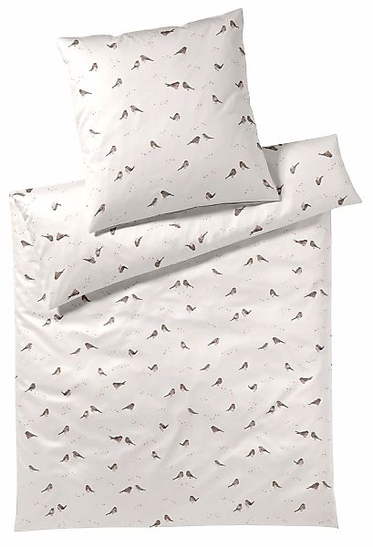 Elegante Bettwäsche "Rotkehlchen" 2 Stk. tlg. angenehmes Hautgefühl günstig online kaufen