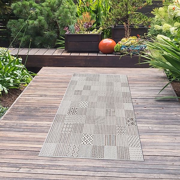 TeppichHome24 Outdoorteppich In-Outdoor-Teppich Wohnzimmer wetterfest Flies günstig online kaufen
