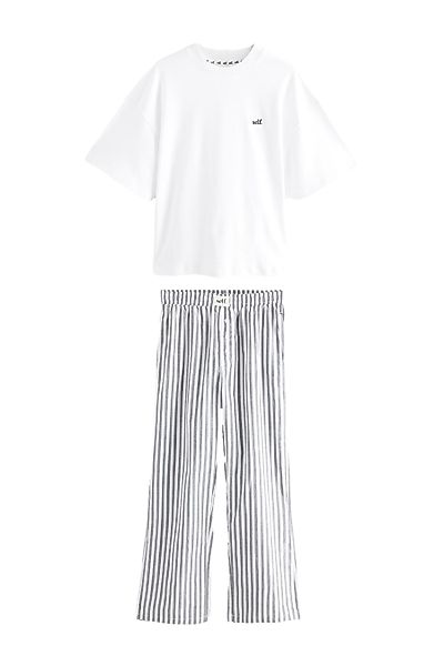 SELF Pyjama Self. Kurzarm-Schlafanzug aus 100 % günstig online kaufen