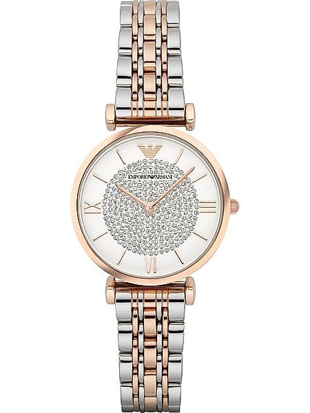 Emporio Armani Quarzuhr Emporio Armani Damen-Uhren Analog Quarz günstig online kaufen