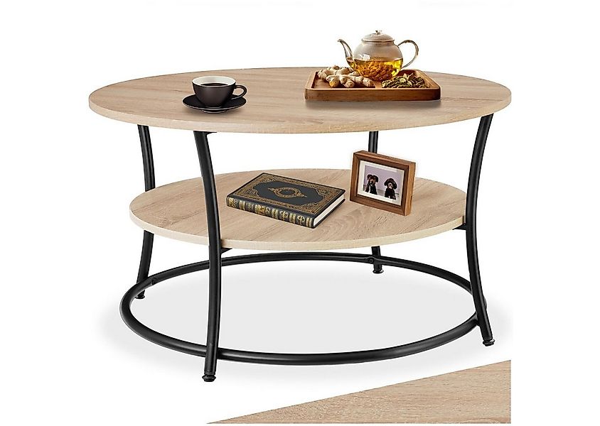 tectake Couchtisch Beistelltisch Cromford 80x46cm (1-St., 1 tlg), Geschwung günstig online kaufen